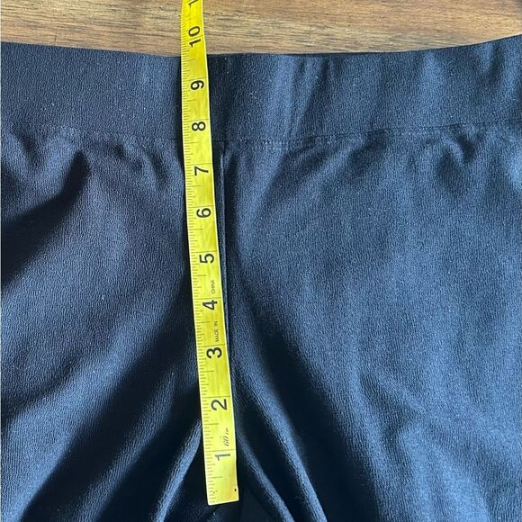 Eileen Fisher Black Stretch Knit Pull On Straight Leg Pants Size Small SP - Picture 6 of 11